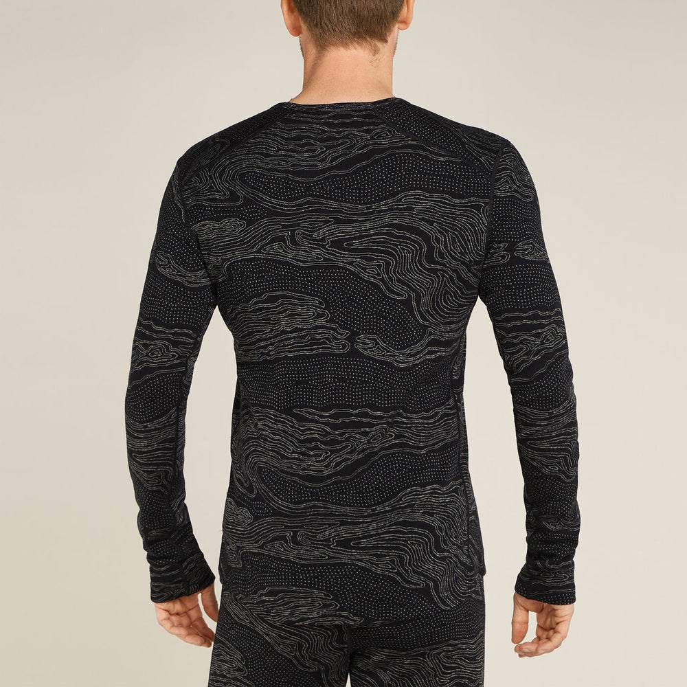 Icebreaker Mens Merino 260 Vertex Long Sleeve Crewe Snow Guide