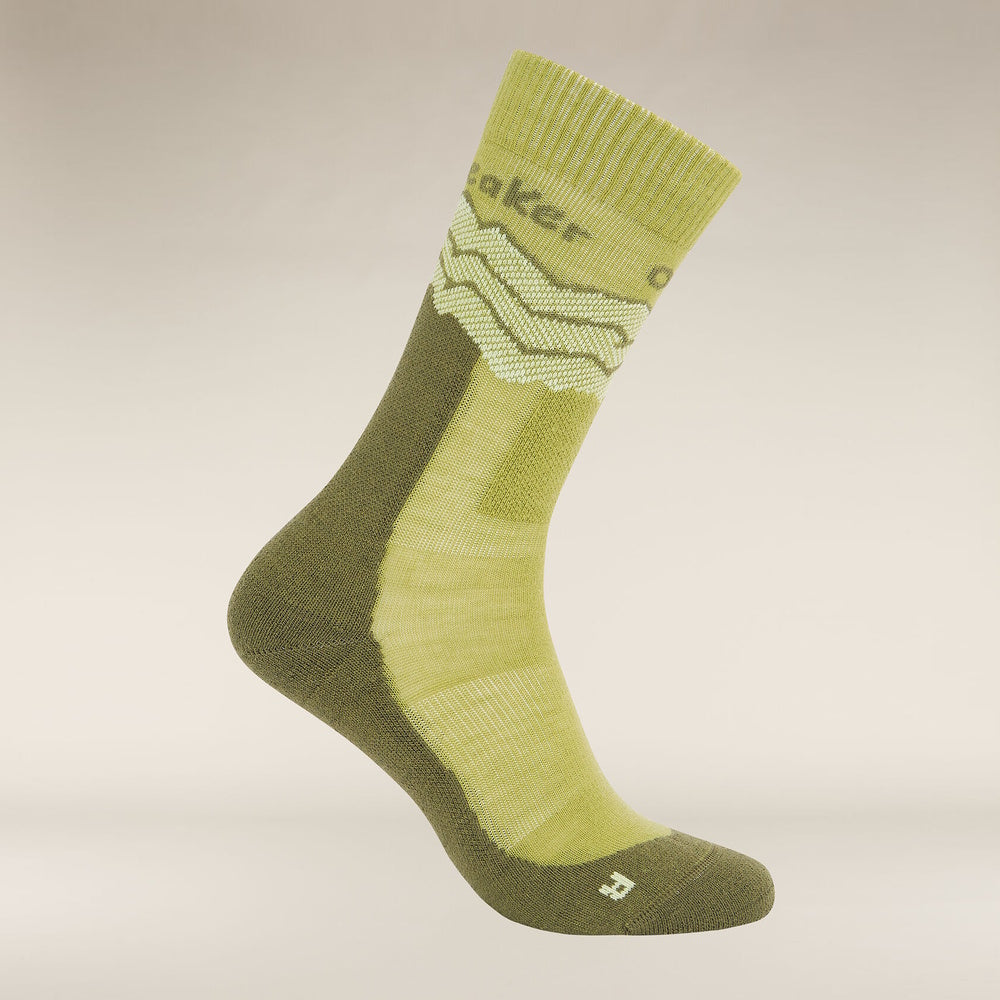Icebreaker Womens Merino Hike+ Medium Crew Across the Peaks Socks