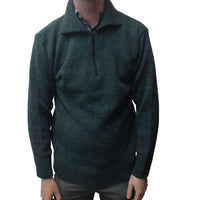 Model wearing Johnny Mack Zip Pullover 2.0 in Green