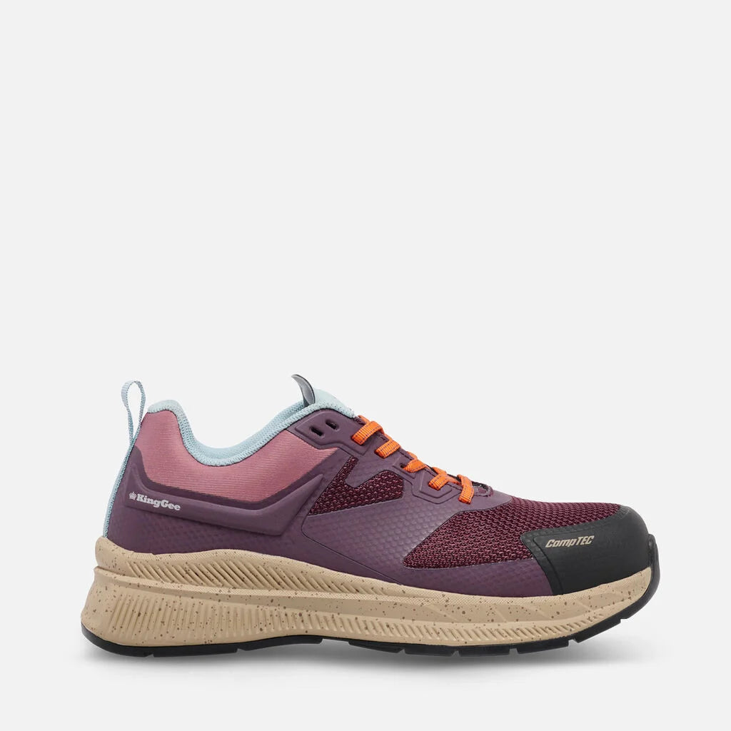 KingGee K26497 Womens Hypertec Sport Work Shoes (Berry)