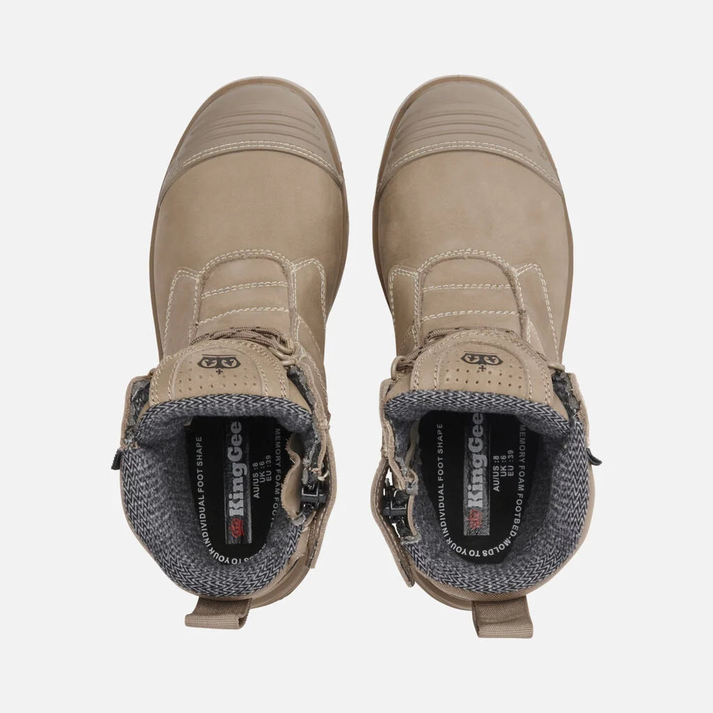 KingGee K28010 Bennu Pro 6 Work Boots (Stone)