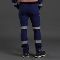 Back view of KingGee Workcool Pro Reflective BioMotion Work Pants in Navy