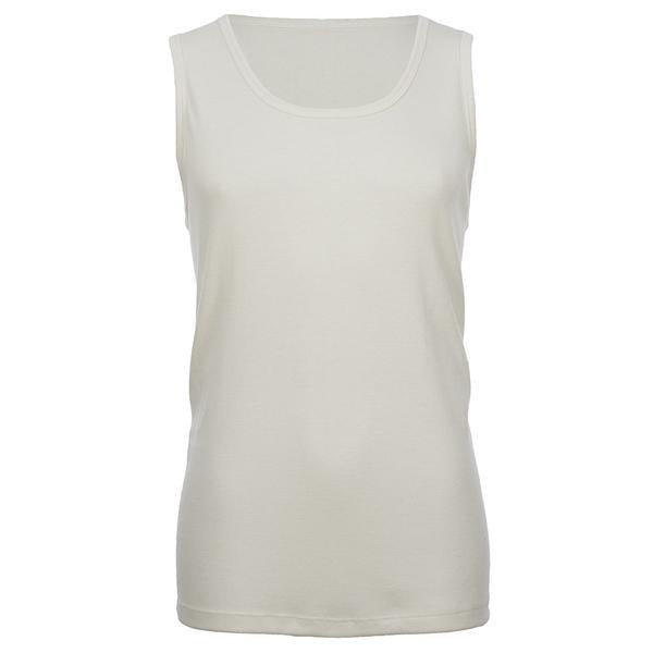 Ktena Men's Thermo Fleece Merino Wool Singlet in Natural White