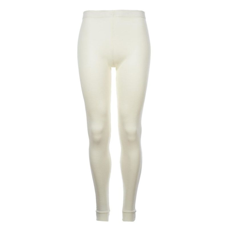 Ktena Merino Skins Wool Thermal Long Johns in White