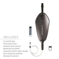 Contents of LifeStraw Peak Series Compact Gravity Water Filter System 3L