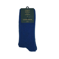 Lothlorian Possum Merino Casual Rib Socks in Lagoon