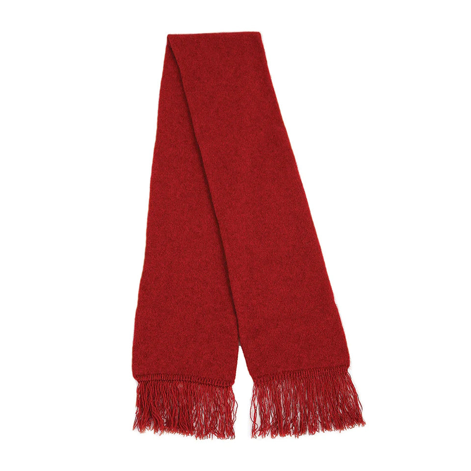 Lothlorian Possum Merino Plain Scarf in Red