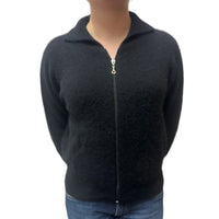 Lothlorian 9976 Womens Possum Merino Plain Zip Cardigan with Pockets
