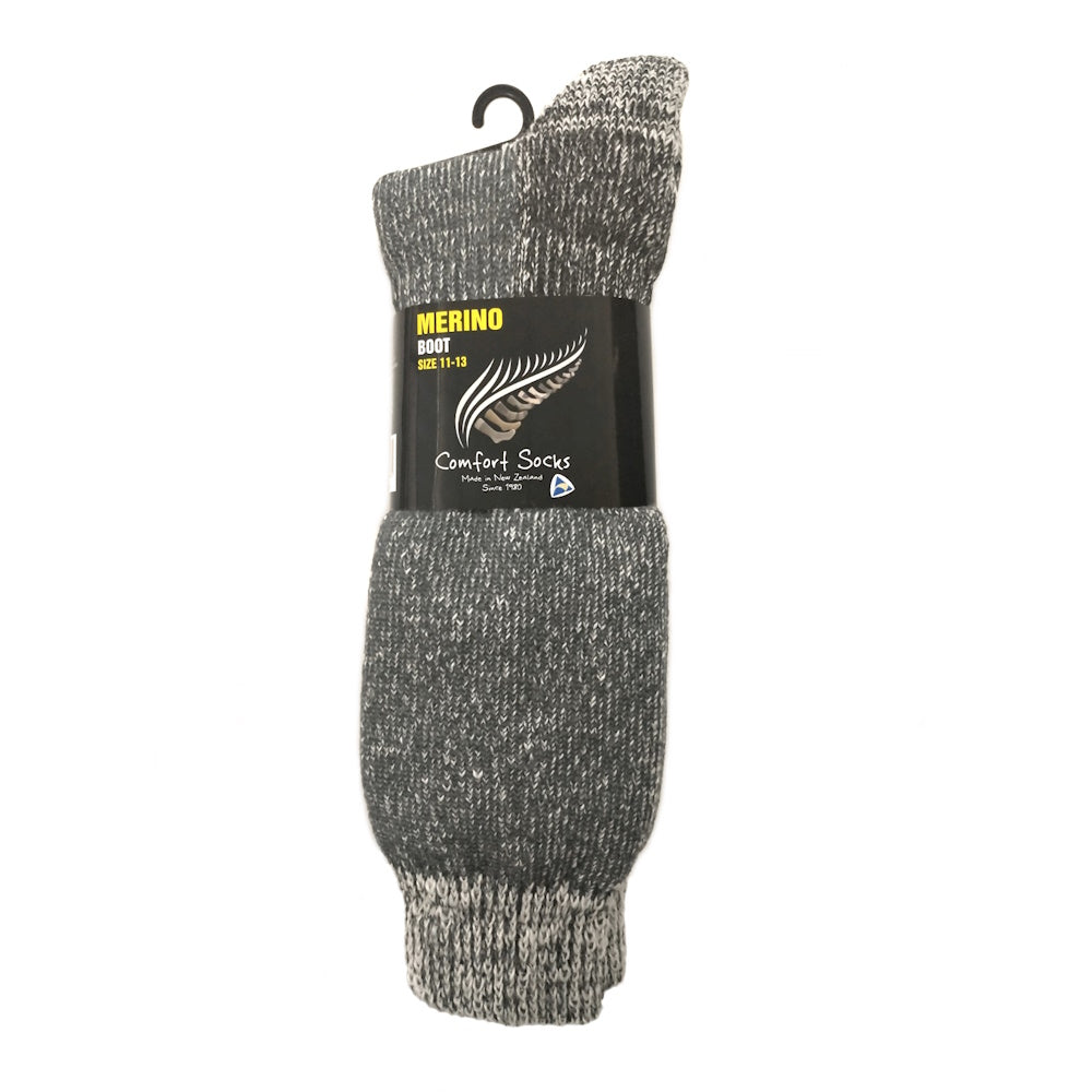 Comfort Socks Merino Boot Socks in Charcoal