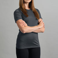 Merino Skins Womens Lite Short Sleeve T-Shirt (Grey)
