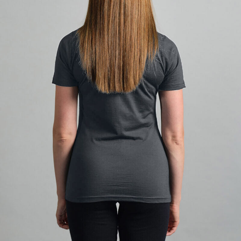 Merino Skins Womens Lite Short Sleeve T-Shirt (Grey)