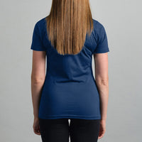 Merino Skins Womens Lite Short Sleeve T-Shirt (Navy)