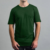 Merino Skins Mens Lite Short Sleeve T-Shirt (Green)