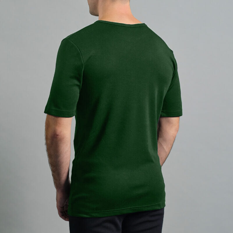 Merino Skins Mens Lite Short Sleeve T-Shirt (Green)