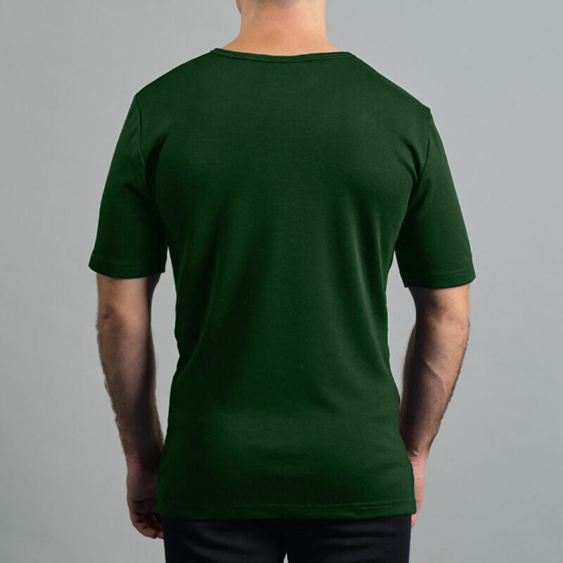 Merino Skins Mens Lite Short Sleeve T-Shirt (Green)
