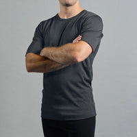 Merino Skins Mens Lite Short Sleeve T-Shirt (Grey)