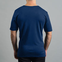 Merino Skins Mens Lite Short Sleeve T-Shirt (Navy)