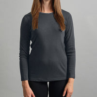 Merino Skins Womens Lite Long Sleeve T-Shirt (Grey)