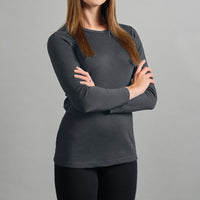 Merino Skins Womens Lite Long Sleeve T-Shirt (Grey)