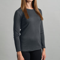 Merino Skins Womens Lite Long Sleeve T-Shirt (Grey)