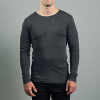 Merino Skins Mens Lite Long Sleeve T-Shirt (Grey)