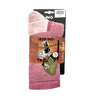 Merino Treads Allday Feet Socks With White Inner in Petunia