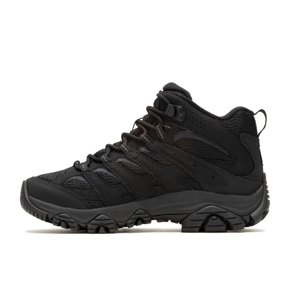 Merrell Womens MOAB 3 Synthetic Mid Gore-Tex Boot (Black/Black)