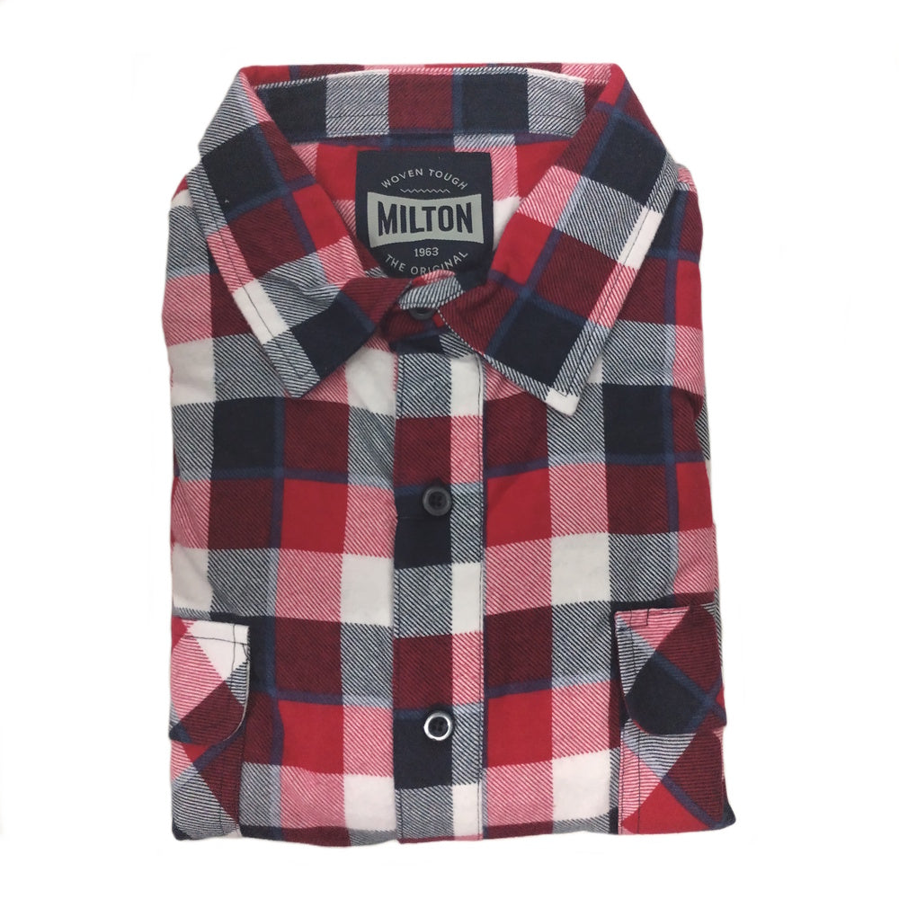 Milton Mens Full Button Flannelette Shirt