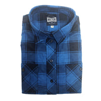 Milton Women's Full Button Flannelette Shirt in Royal/Navy