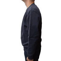 Side of Milton Mens Crew Neck Top in Navy
