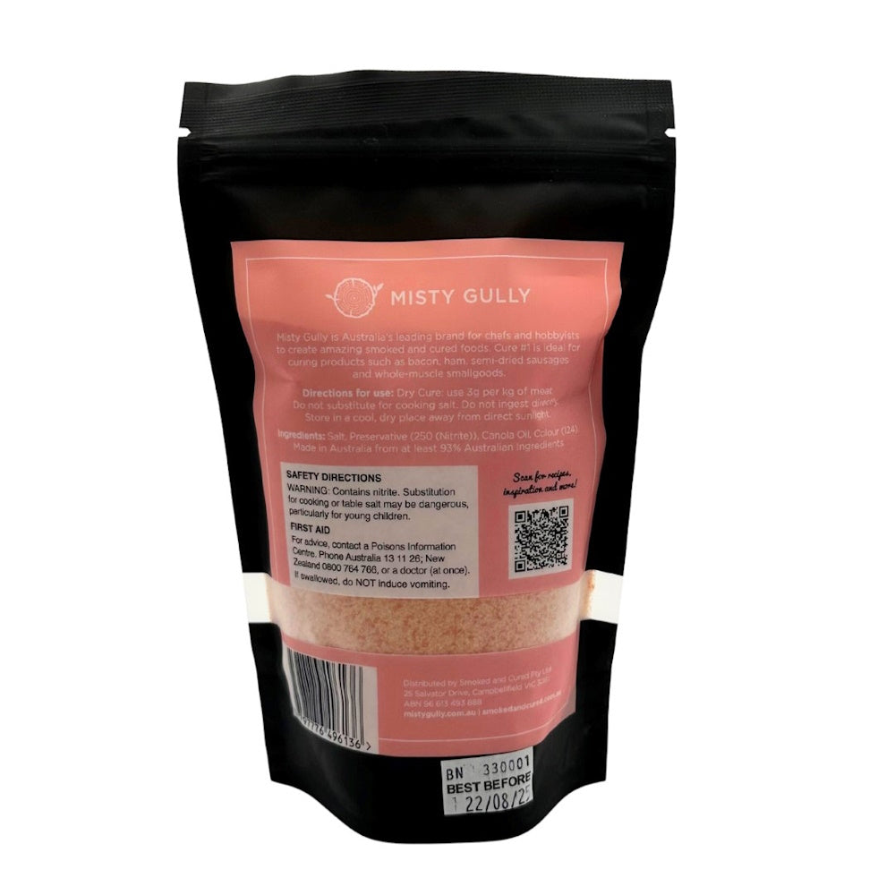 Back of Misty Gully Cure #1 6.25% Packet