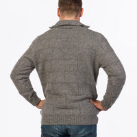 Back of MKM Mens Marlborough Jumper in Beige