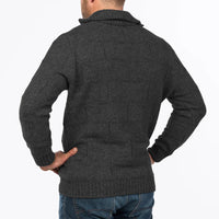 Back of MKM Mens Marlborough Jumper in Charcoal