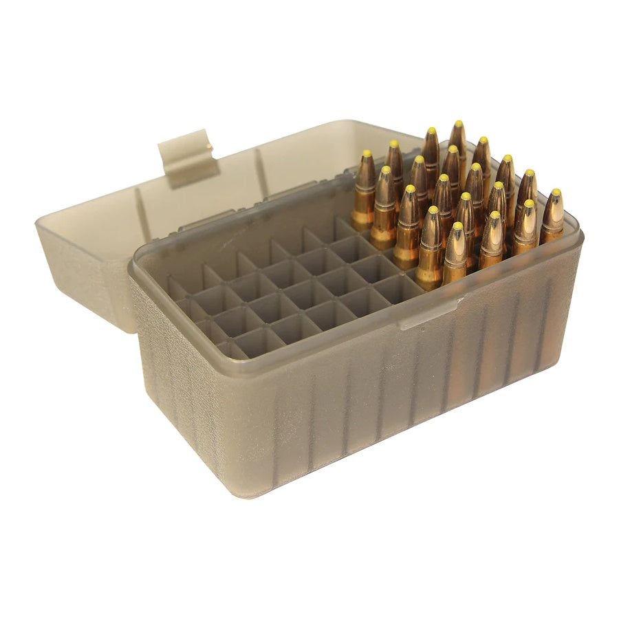 MTM 50 Round Flip Top Ammo Box Smoke