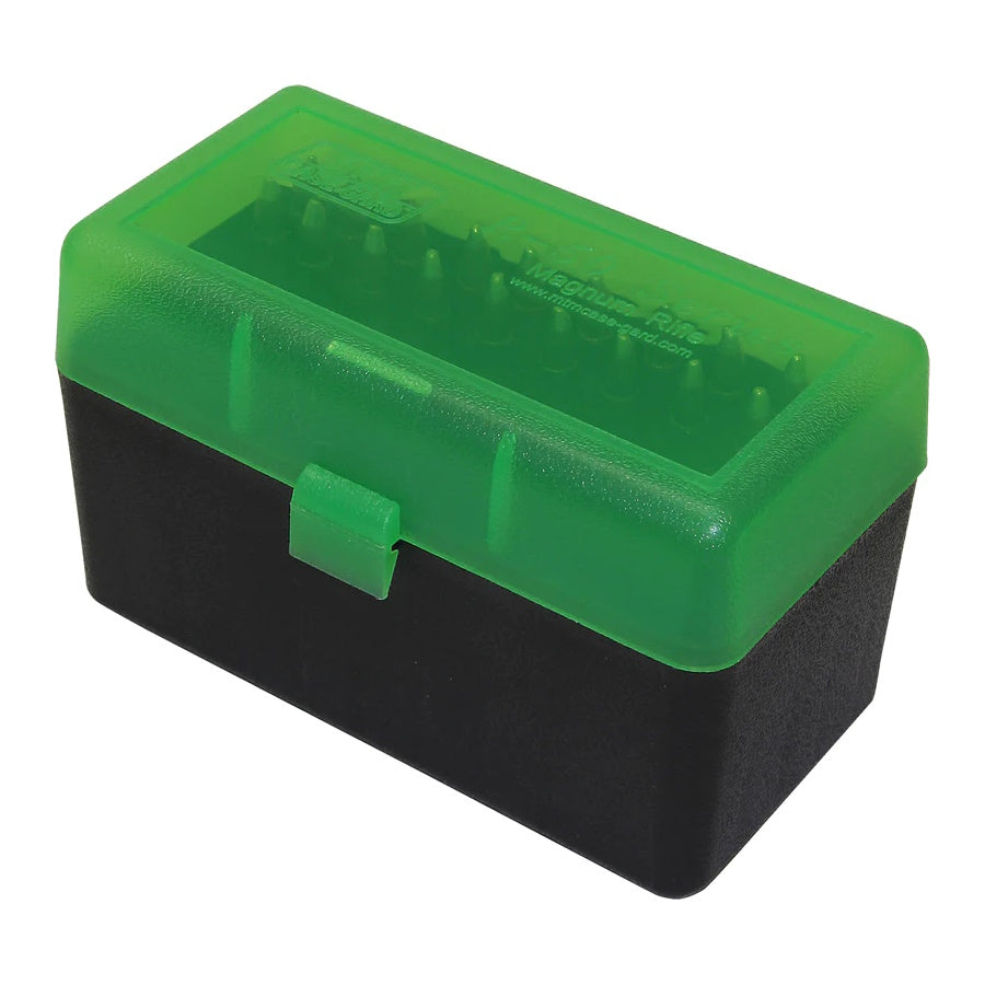MTM 50 Round Flip Top Ammo Box in Black & Green