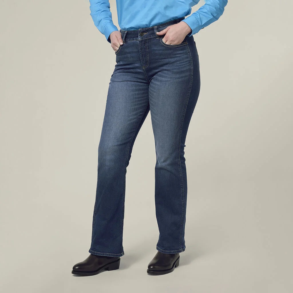 Mustang Womens Signature Bootcut Jeans (Stonewash)