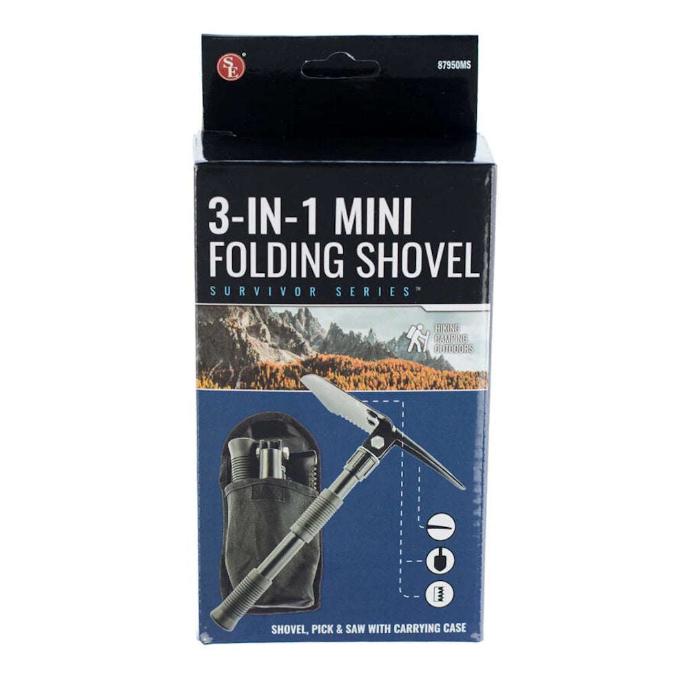 Prospectors Choice 3 in 1 Mini Folding Shovel