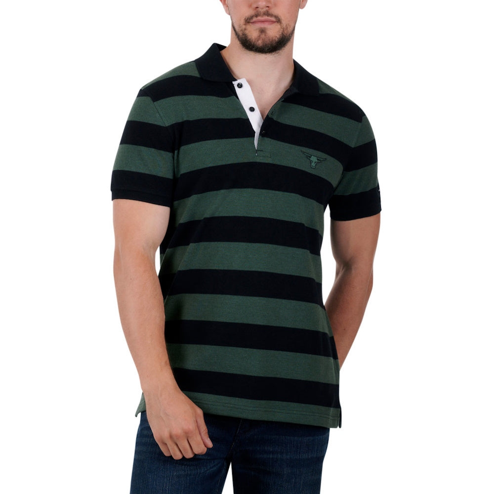 Front of Pure Western Mens Allington Short Sleeve Polo 