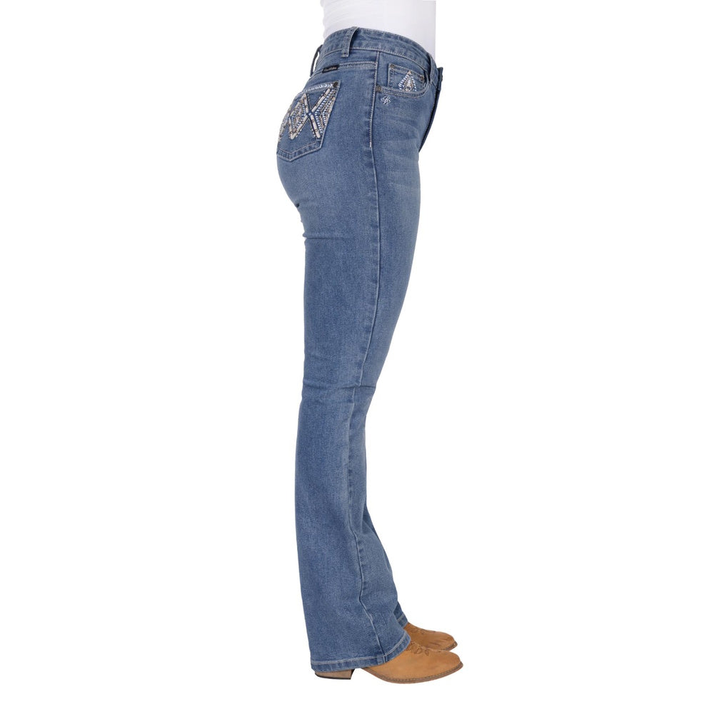 Pure Western Womens Pam High Rise Boot Cut Jeans