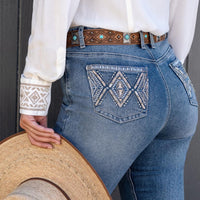 Pure Western Womens Pam High Rise Boot Cut Jeans