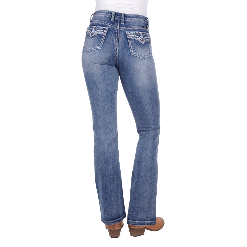 Pure Western Womens Jemma High Waisted Bootcut Jean (30 Inch Leg)