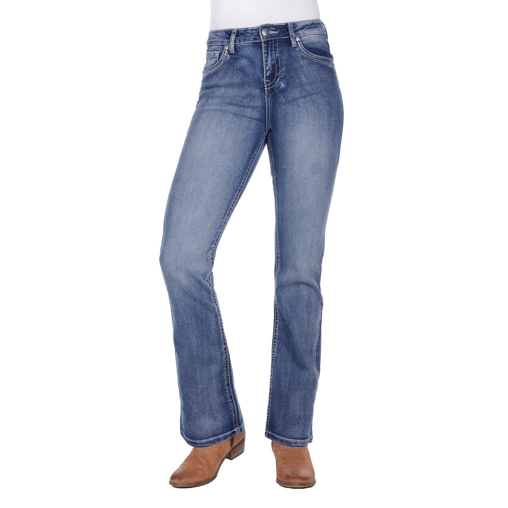 Pure Western Womens Jemma High Waisted Bootcut Jean (30 Inch Leg)