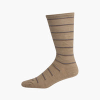 Pussyfoot Men's Merino Non-Tight Striped Health Sock in Beige
