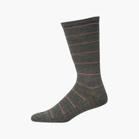 Pussyfoot Men's Merino Non-Tight Striped Health Grey Sock