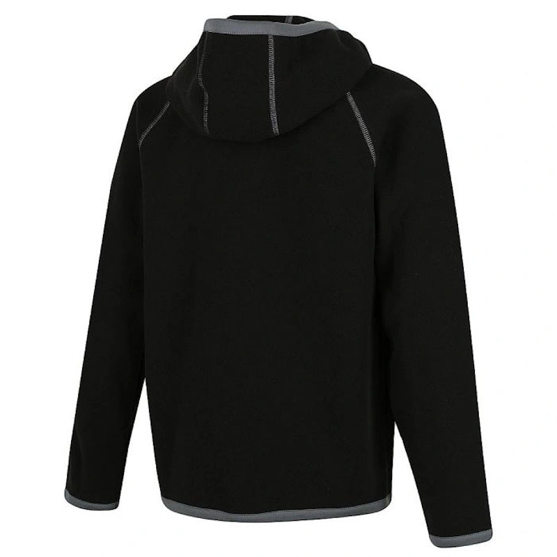 Back of Ridgeline Kids Raglan Hoodie in Black