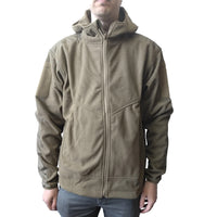 Front of model wearing Ridgeline Burrows Fleece Top