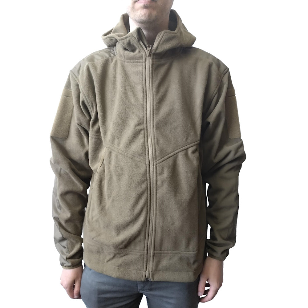 Front of model wearing Ridgeline Burrows Fleece Top