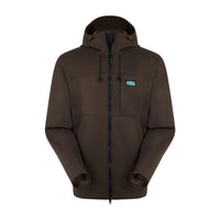 Bark Ridgeline men's gradient jacket with a hood, zippered hand pockets, and an adjustable hem, displayed against a plain background.