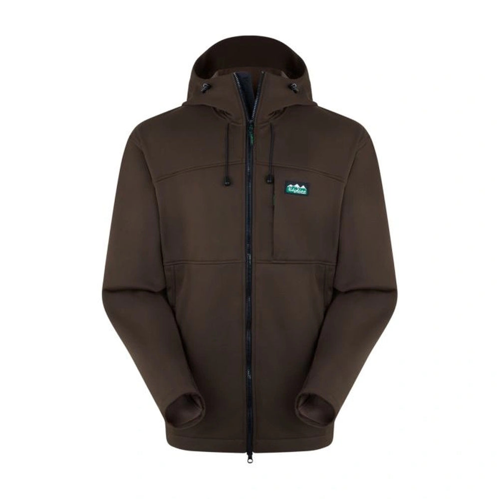 Bark Ridgeline men's gradient jacket with a hood, zippered hand pockets, and an adjustable hem, displayed against a plain background.