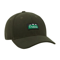 Deep Forest Green baseball cap with an adjustable back and a curved peak featuring the Ridgeline brand logo.
